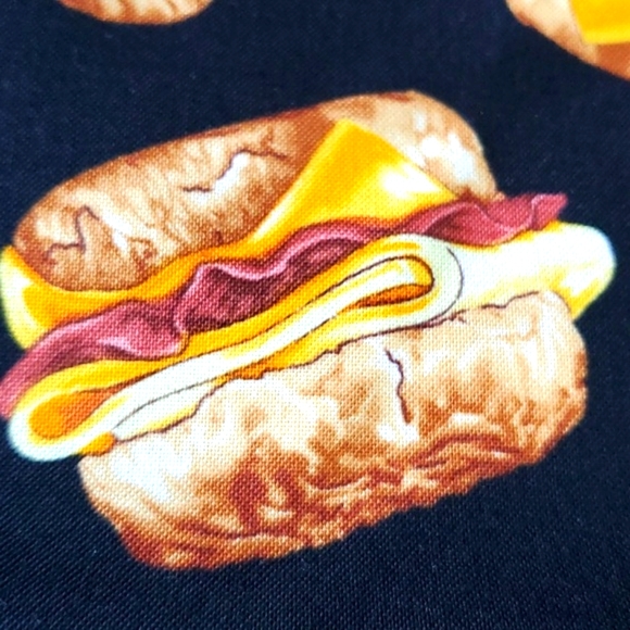 "Breakfast Club" Maria Kalinowski Kanvas Benatrex Cotton Print 36×44 inches - Picture 2 of 7